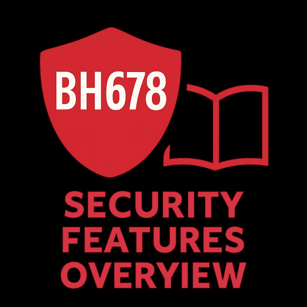 A professional badge showcasing BH678 security features.