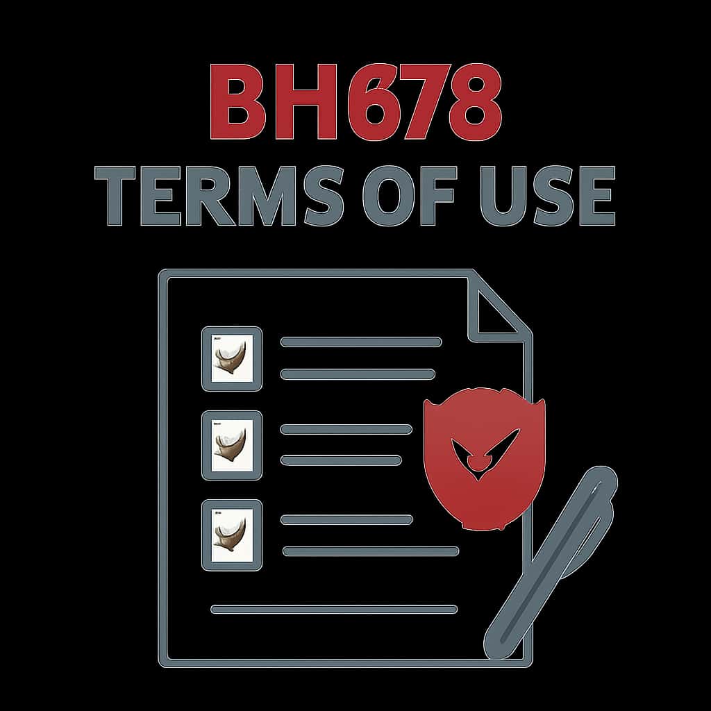 Illustration about BH678 Terms of Use.