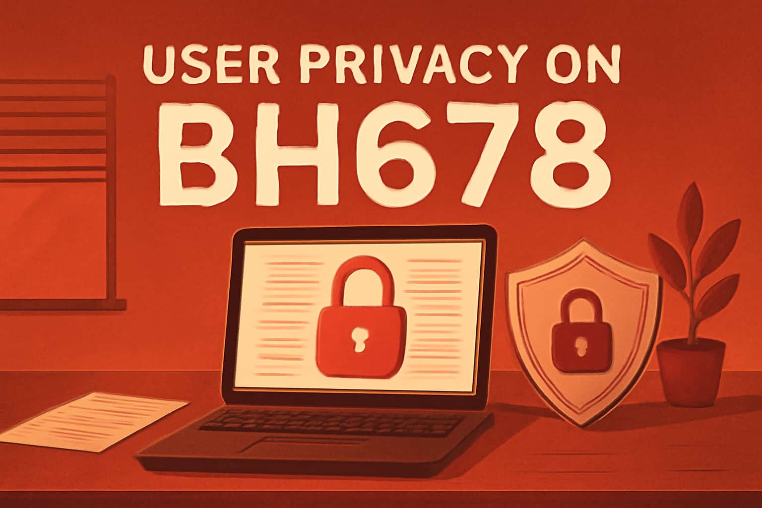 An informative scene representing user privacy features on BH678.
