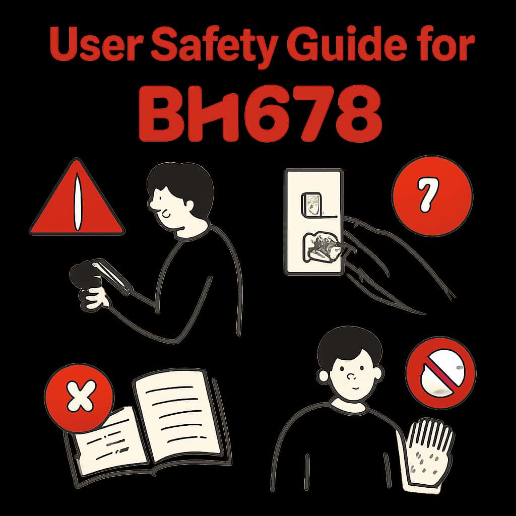 An illustration explaining user safety measures for BH678.