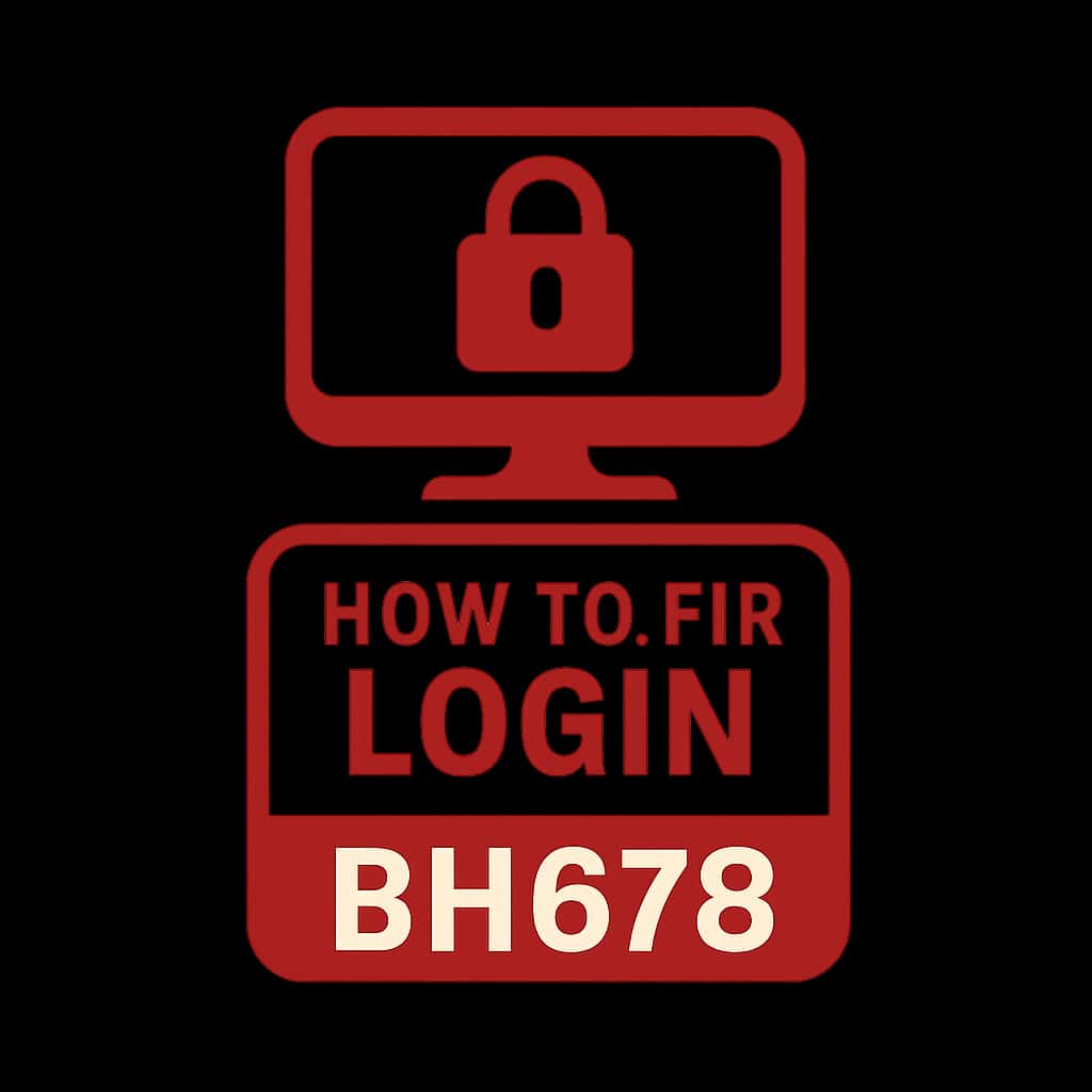 A professional badge highlighting How to Fix Login BH678.