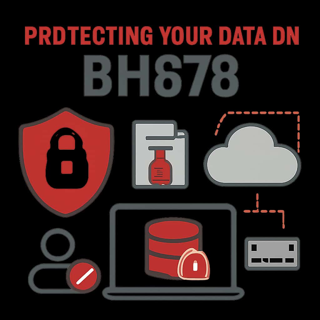 A diagram outlining key data protection measures for BH678.